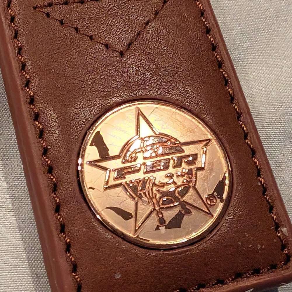 Professional Bull Riders (PBR) Magnetic Leather Money Clip